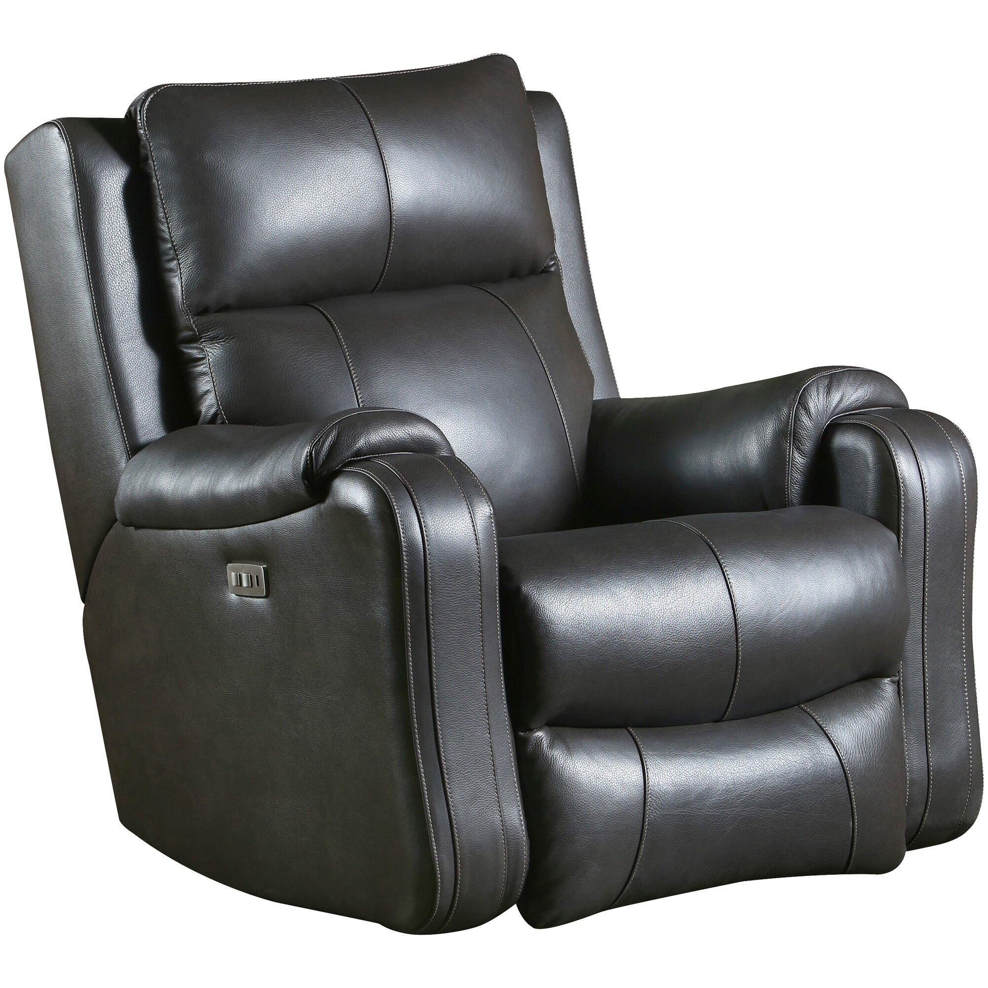 Premium Contour Leather Power+ Rocker Recliner Chair with Massage & USB Charging - Perfect for Living Room, Home Theater & Relaxation