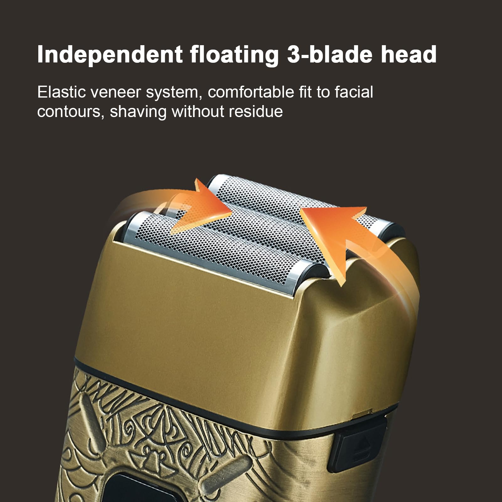 Men's Beard Trimmer - IPX6 Electric 3 Blade for Wet & Dry Shaving | Travel & Home Grooming