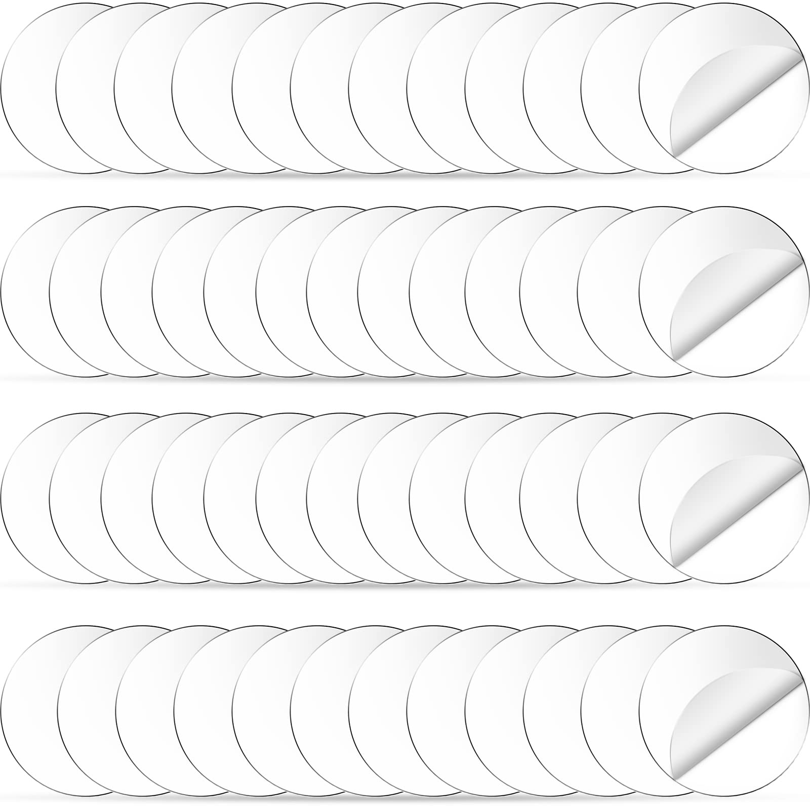 Gartful 4 Inch Clear Acrylic Discs - 50 Pack Round Transparent Plexiglass Sheets, 1/25