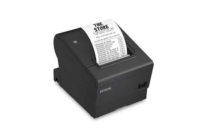 Epson TM T88VII OmniLink Single Station Thermal Receipt Printer with Fixed USB & Ethernet Ports - Ideal for Retail Stores, Restaurants, and POS Systems