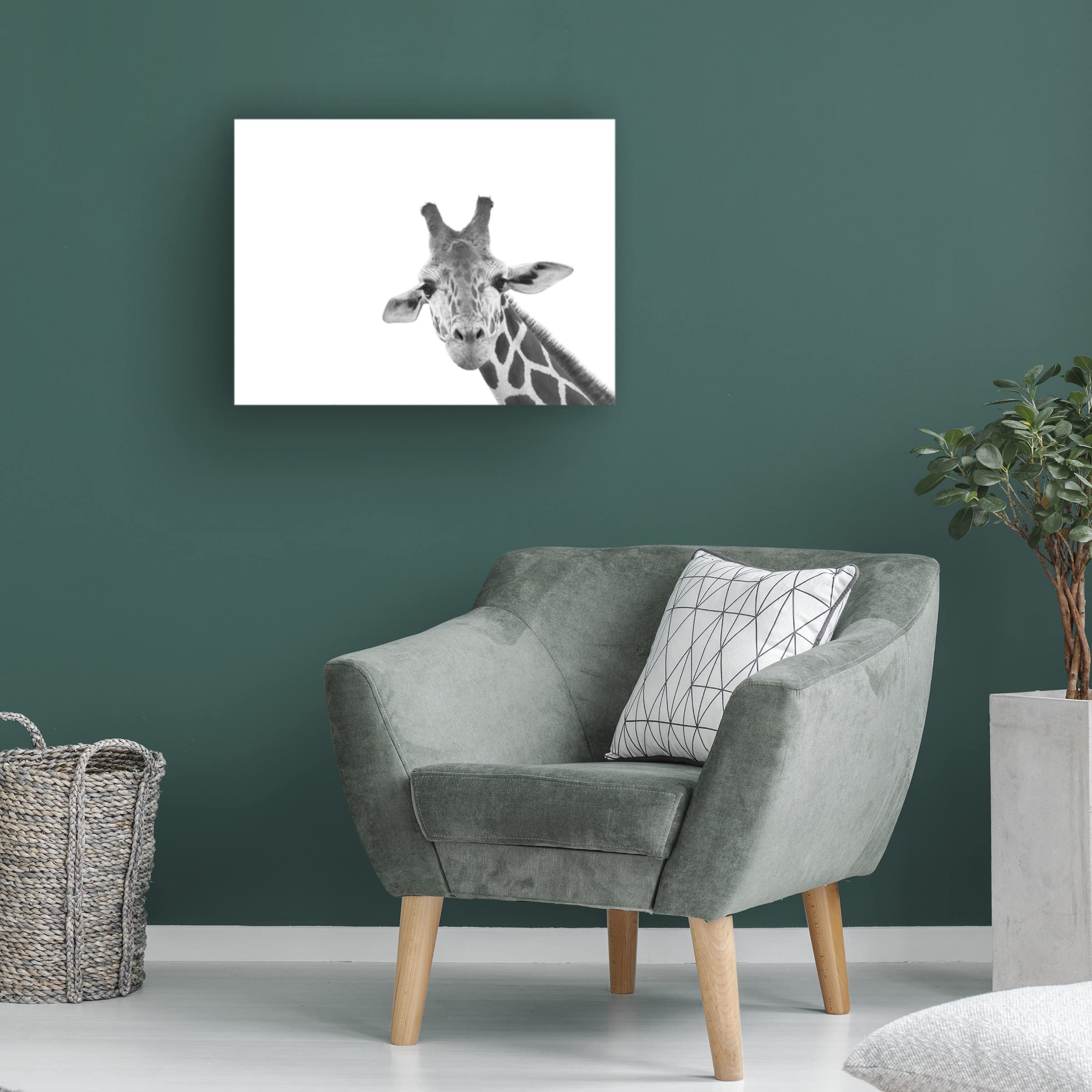 Trademark Fine Art 'Giraffe' Canvas Wall Art by Lori Hutchison - Perfect for Living Room, Bedroom & Office Decor