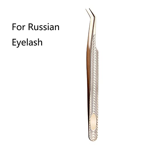 8 Types Professional Eyelash Extension Tweezers Set - Classic, Volume & Russian Lashes Tools with Custom Logo Option (No.7) | Perfect for Salon, Home Use & Professional Lash Artists