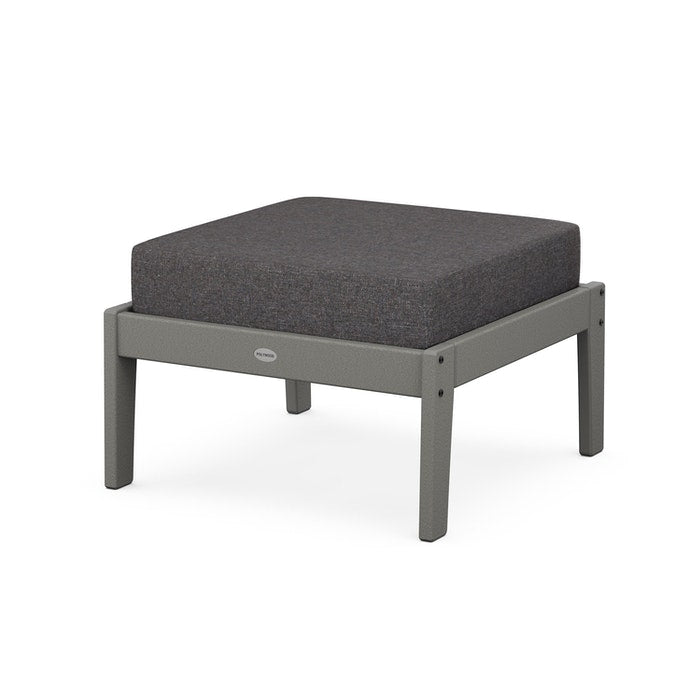 POLYWOOD Deep Seating Ottoman - Outdoor Patio Furniture Cushioned Footrest, Weather-Resistant & Durable - Perfect for Poolside, Garden, or Deck Relaxation