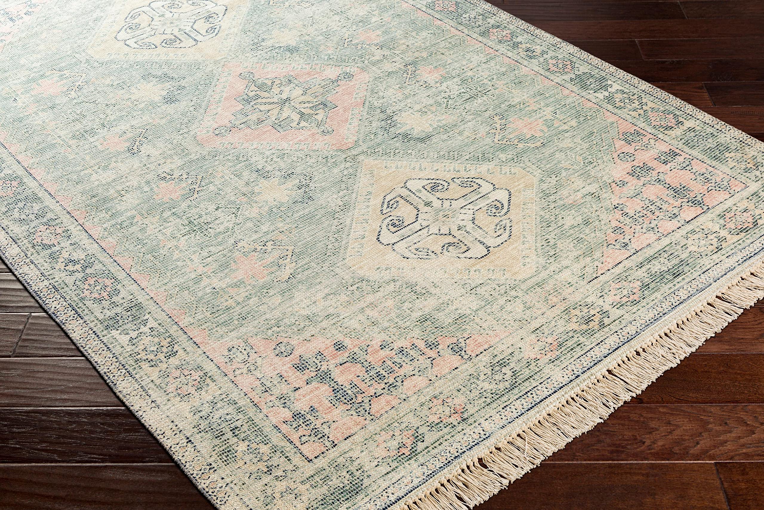 Mark&Day Sandown Traditional Sage Area Rug 2x4 Feet, Cream Grey Carpet for Living Room Bedroom Kitchen - Soft Non-Slip Floor Mat Perfect for Home Decor, Dorm, Office (2'3