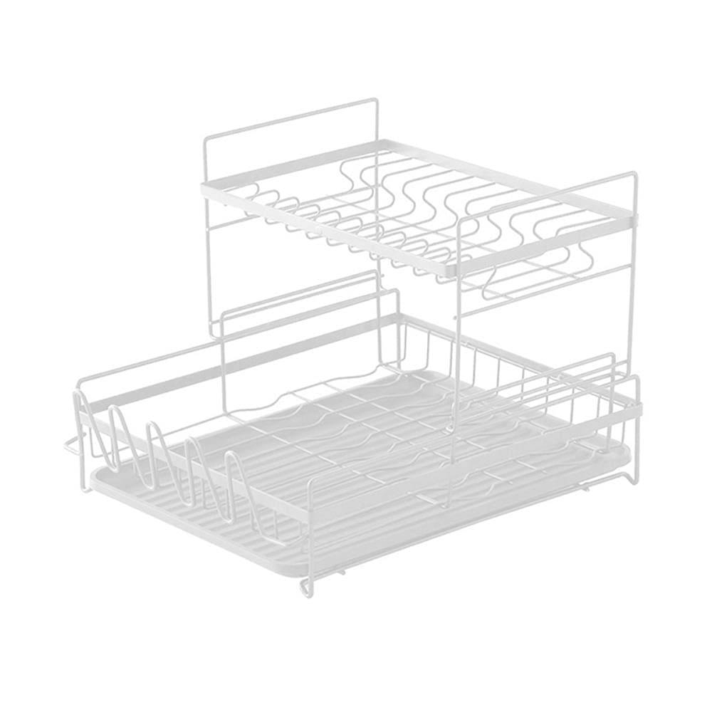 Stainless Steel Dish Drying Rack with Drainboard & Utensil Holder - Space Saving Kitchen Counter Organizer for Dishes, Cups & Cutlery - Perfect for Small Kitchens, Apartments & RV Use