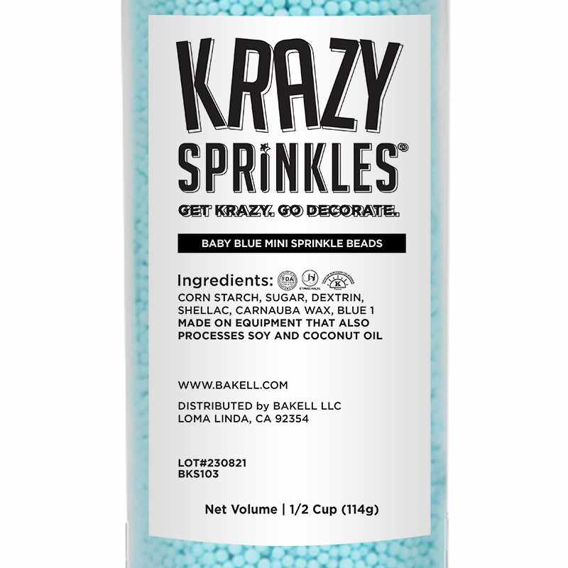 Wholesale Baby Blue Mini Sprinkle Beads - 24 Units per Case | Perfect for Cake Decorating, Cupcake Toppers & DIY Crafts