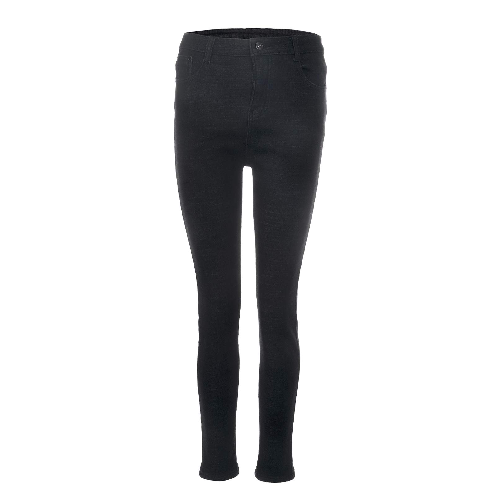 Women's Fleece Lined Skinny Jeans - High Waist Winter Denim Pants with Flannel Lining | Warm Stretch Jeggings for Cold Weather, Outdoor Activities & Casual Wear