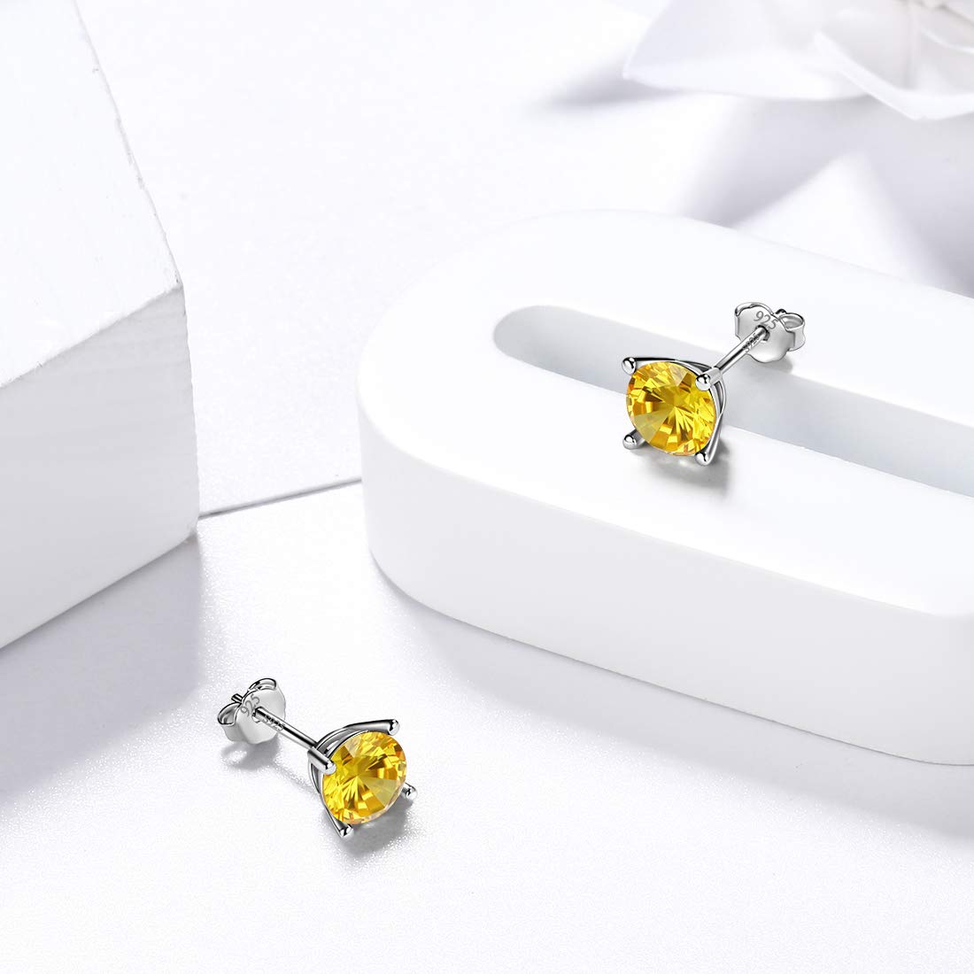 Aurora Tears Birthstone Stud Earrings - 925 Sterling Silver Jewelry for Women & Men | Perfect Gift for Birthday, Anniversary & Special Occasions | Elegant Everyday Wear & Formal Events