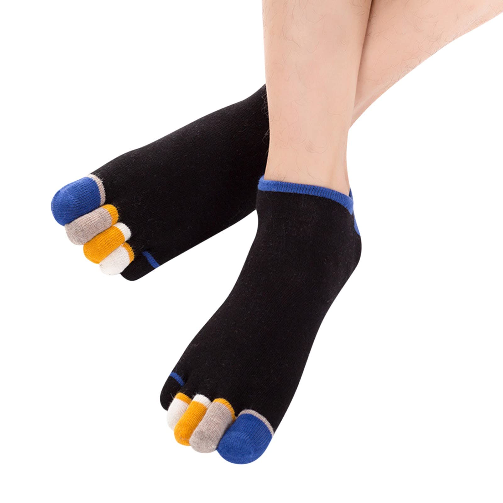 Breathable Non-Slip Yoga Toe Socks - 3 Pairs for Women & Men - Gym & Home Use