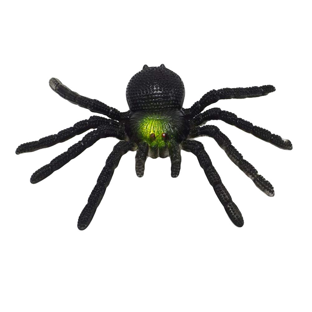 Realistic Fake Spider Toy - 15cm Scary Halloween Prank Props for Kids & Adults - Perfect for Halloween Decorations, Party Jokes & Trick Gifts - Black