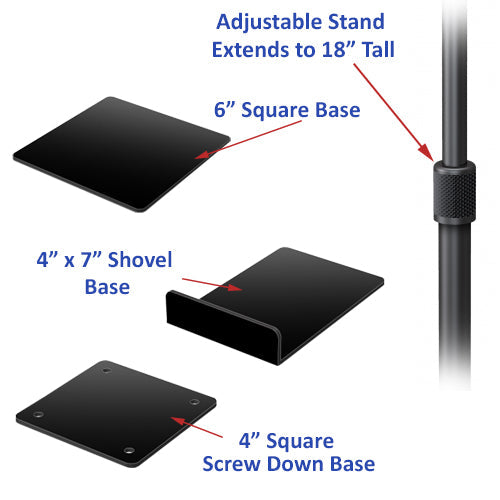 11x14 Lightweight Countertop Pedestal Display Stand - Adjustable Height Acrylic Sign Holder for Retail Stores, Restaurants & Trade Shows