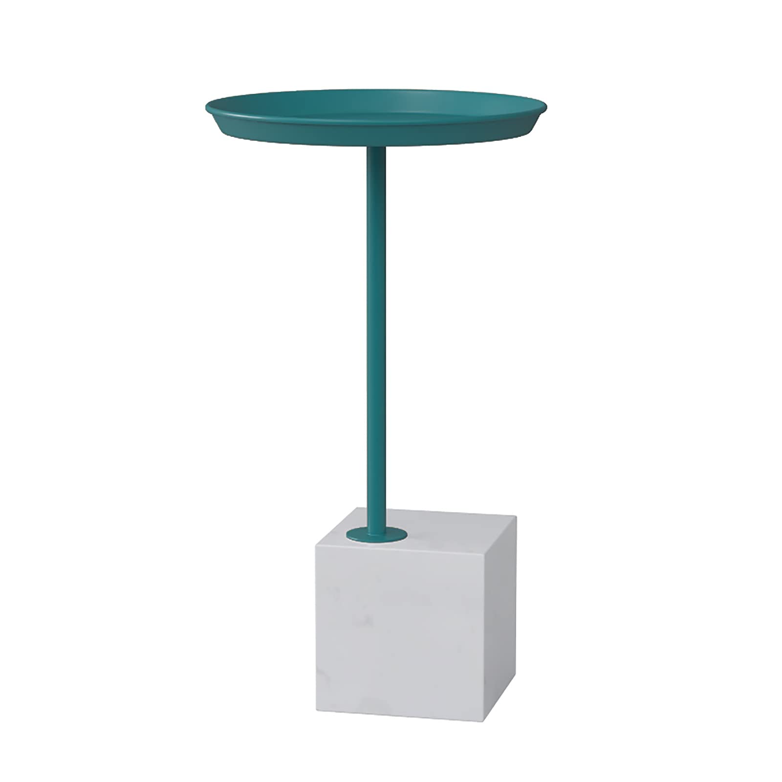 Iron & Marble Coffee Table - Round Side Table for Sofa, Bedside, Outdoor, Living Room & Balcony - Elegant Home Decor for Relaxation & Entertaining (Color: E)