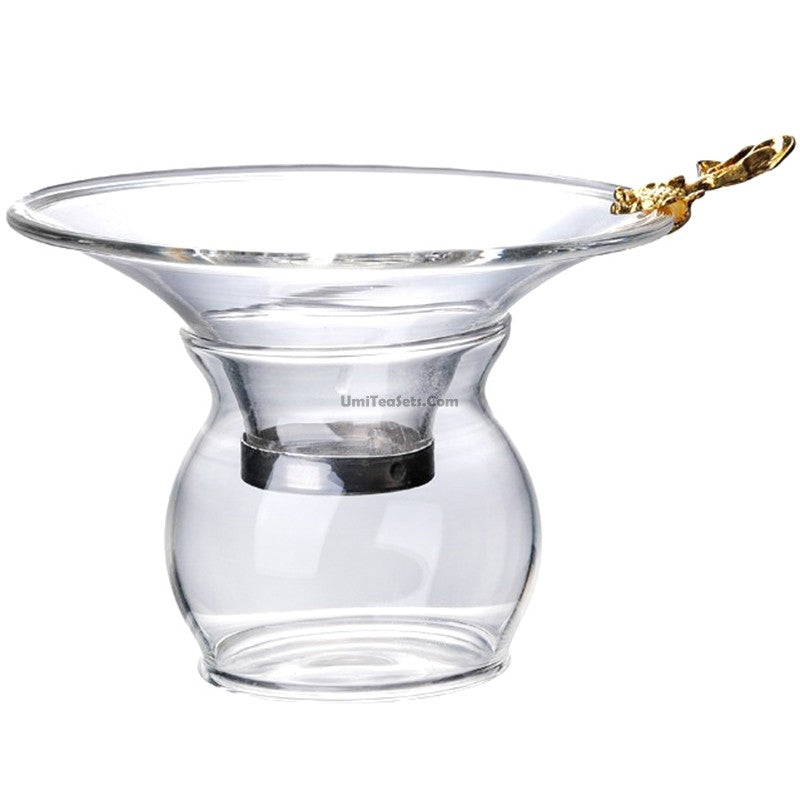 Premium Glass Tea Strainer with Goldfish Handle - Fine Mesh Infuser for Loose Leaf Tea, Herbal Tea & Matcha - Perfect for Tea Lovers, Home Brewing & Gift Giving
