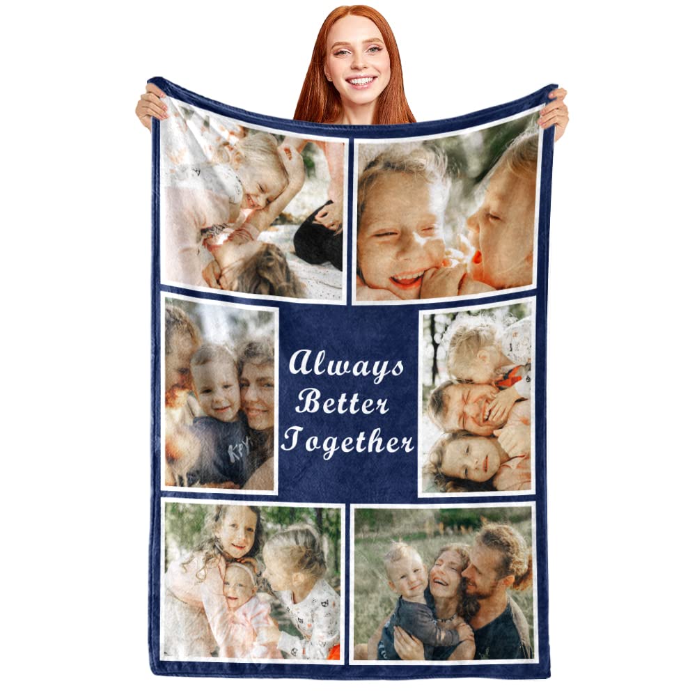 ShineSand Custom Photo Blanket - Personalized Fleece Throw with Name & Text - Funny & Unique Design for Bed, Couch, Travel - Perfect Gift for Anniversaries, Birthdays & Holidays