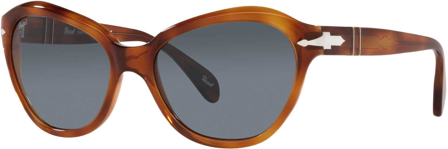Persol PO0582S Cat Eye Sunglasses for Women - Vintage Retro Style UV Protection - Perfect for Driving, Beach & Outdoor Activities