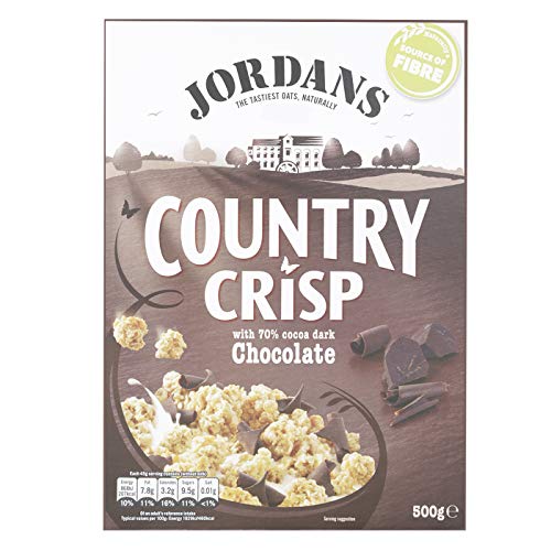 Jordan's Country Crisp Chocolate Clusters 500g (Pack of 3) - Crunchy Breakfast Cereal with Chocolate for Kids & Adults - Perfect for Morning Meals, Snacking & Dessert Toppings