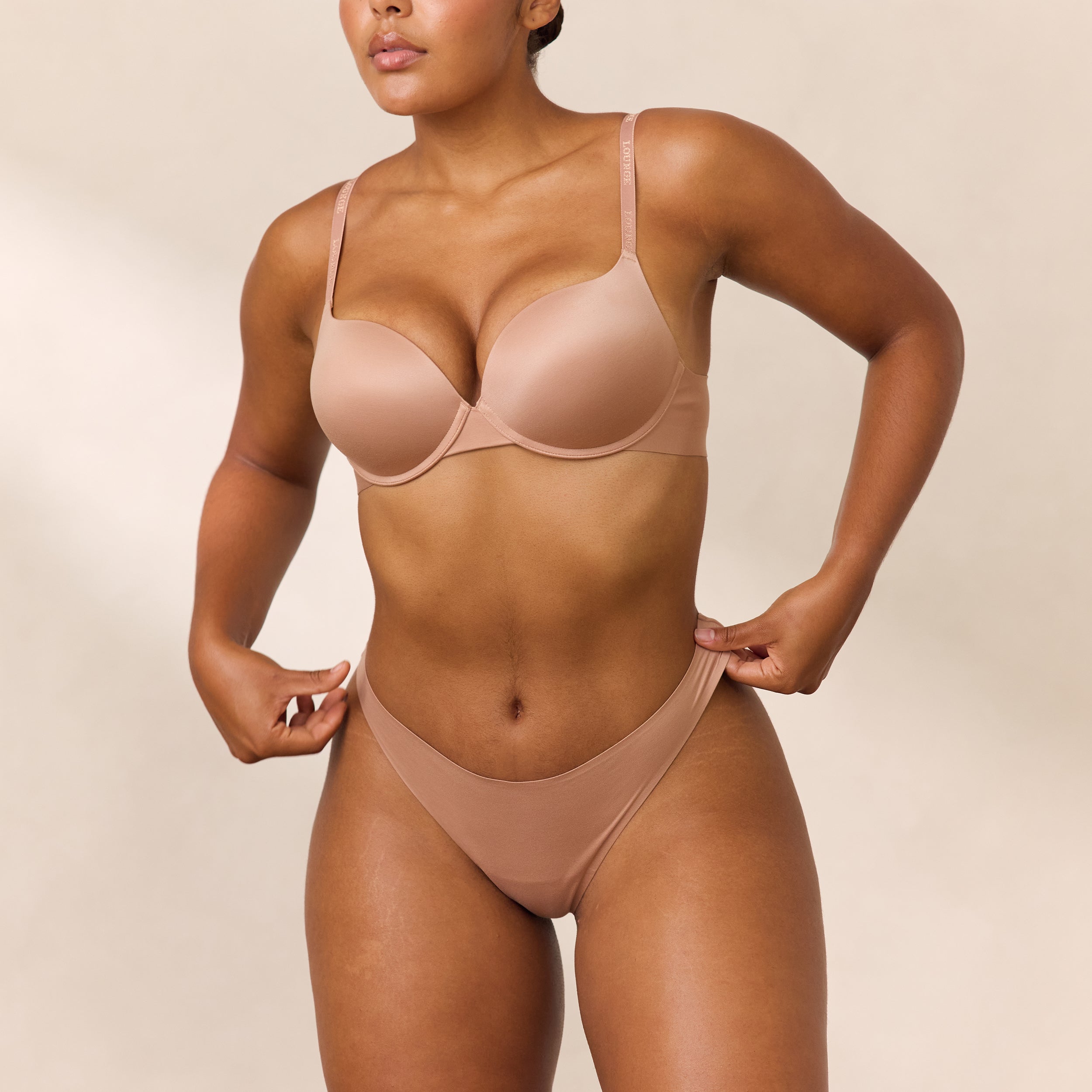Everyday High Push Up Bra for Women - Comfortable & Supportive Honey Color Lingerie for Daily Wear & Special Occasions