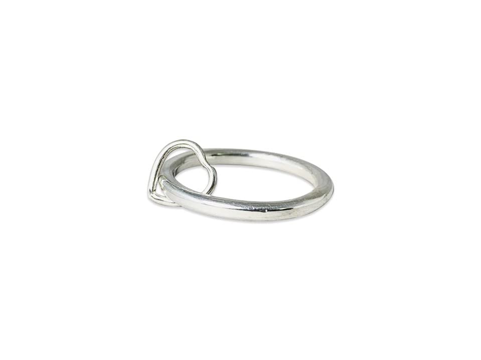 925 Sterling Silver Heart Band Ring - Handmade Dainty Minimalist Stackable Ring for Women | Trendy Jewelry Gift for Valentine's Day, Anniversary & Everyday Wear