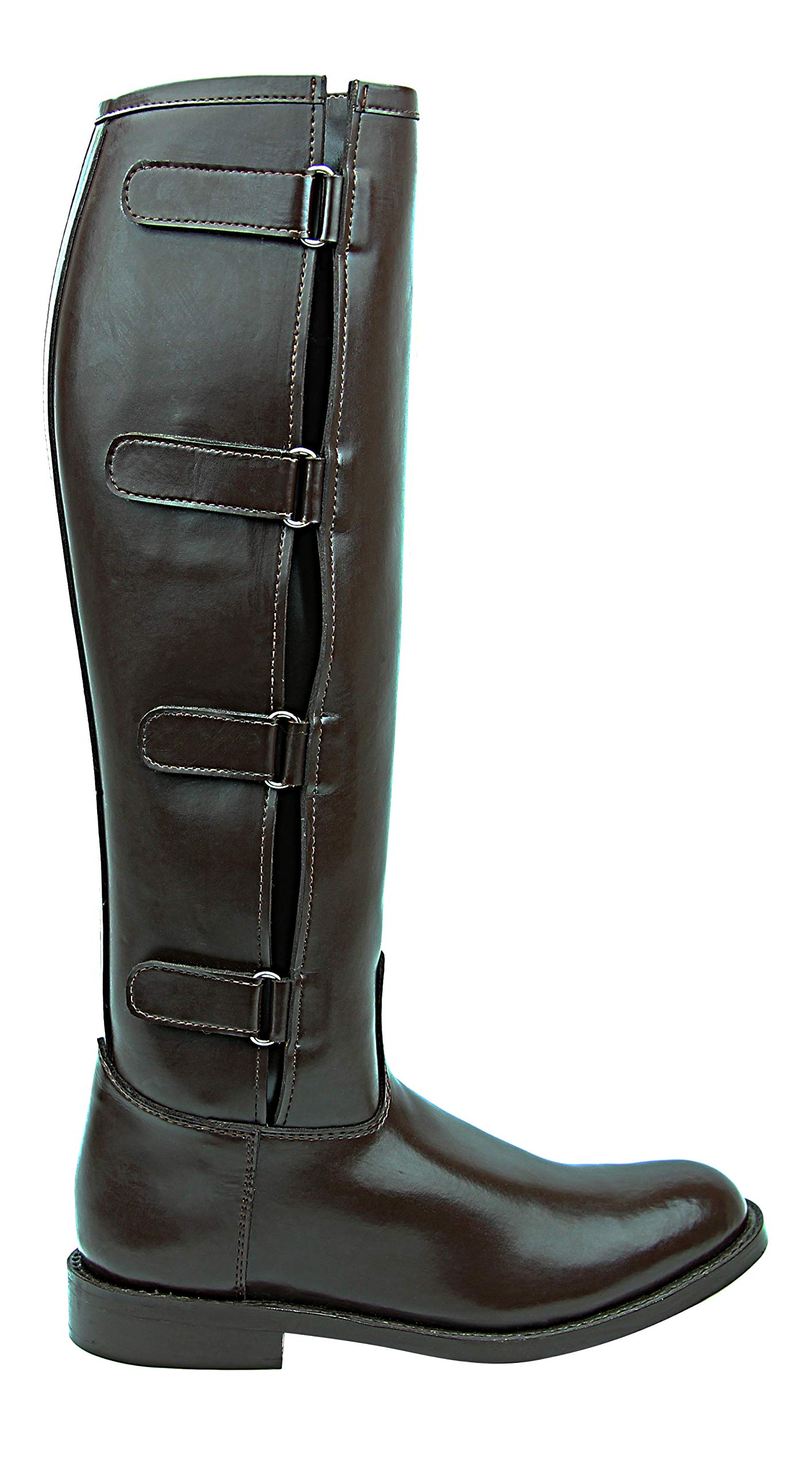 Women's Knee High Leather Equestrian Riding Boots - Brown Tall Polo Boots for Horseback Riding & Outdoor Activities | Perfect for Equestrian Sports, Polo Matches & Country Fashion