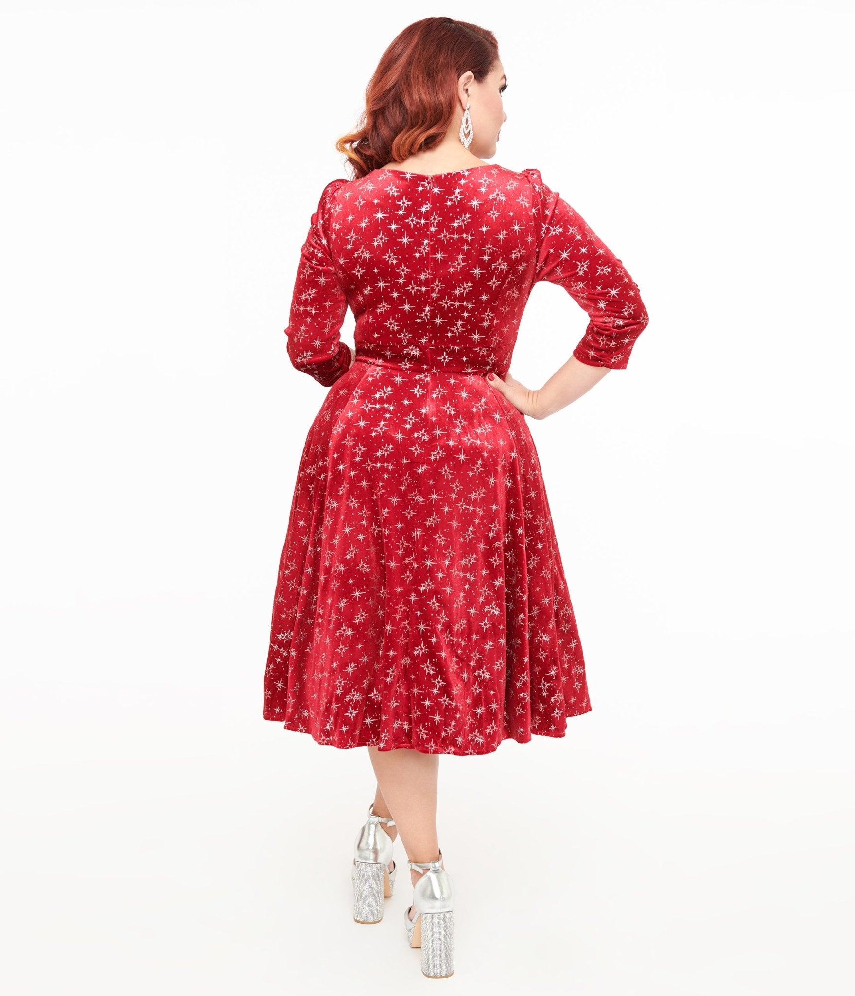 Elegant Burgundy Sparkle Paris Swing Dress for Women - Perfect for Evening Parties, Date Nights & Special Occasions