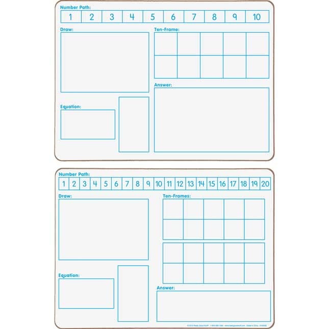 Really Good Stuff Math Small Group Dry Erase Board Kit - Primary Classroom Supplies - 1 Multi-Item Kit for Elementary Math Practice, Group Activities & Whiteboard Learning
