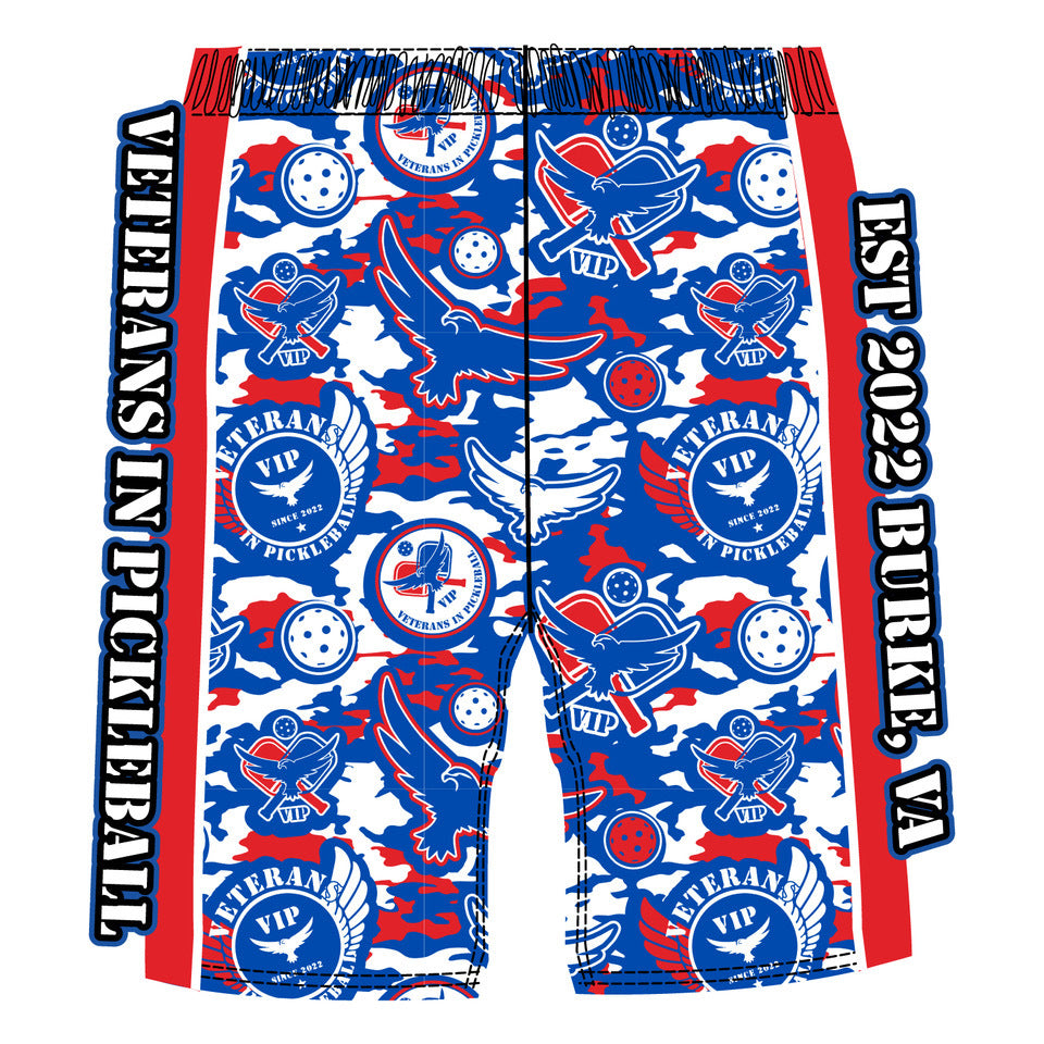 Veterans VA Pickleball Camo Shorts for Boys & Men - Comfortable Athletic Shorts for Pickleball, Gym & Casual Wear