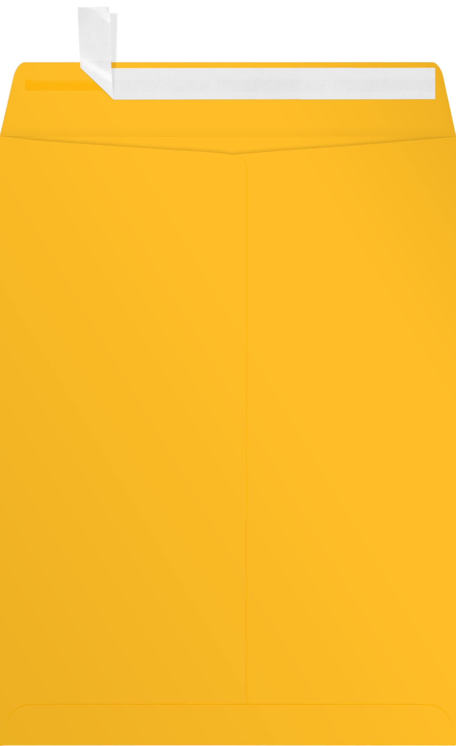 LUXPaper 9 x 12 Open End Envelopes - Peel & Press Seal, Sunflower Yellow, 80lb Text Weight (Pack of 1,000) | Perfect for Business Mailings, Wedding Invitations & Office Correspondence