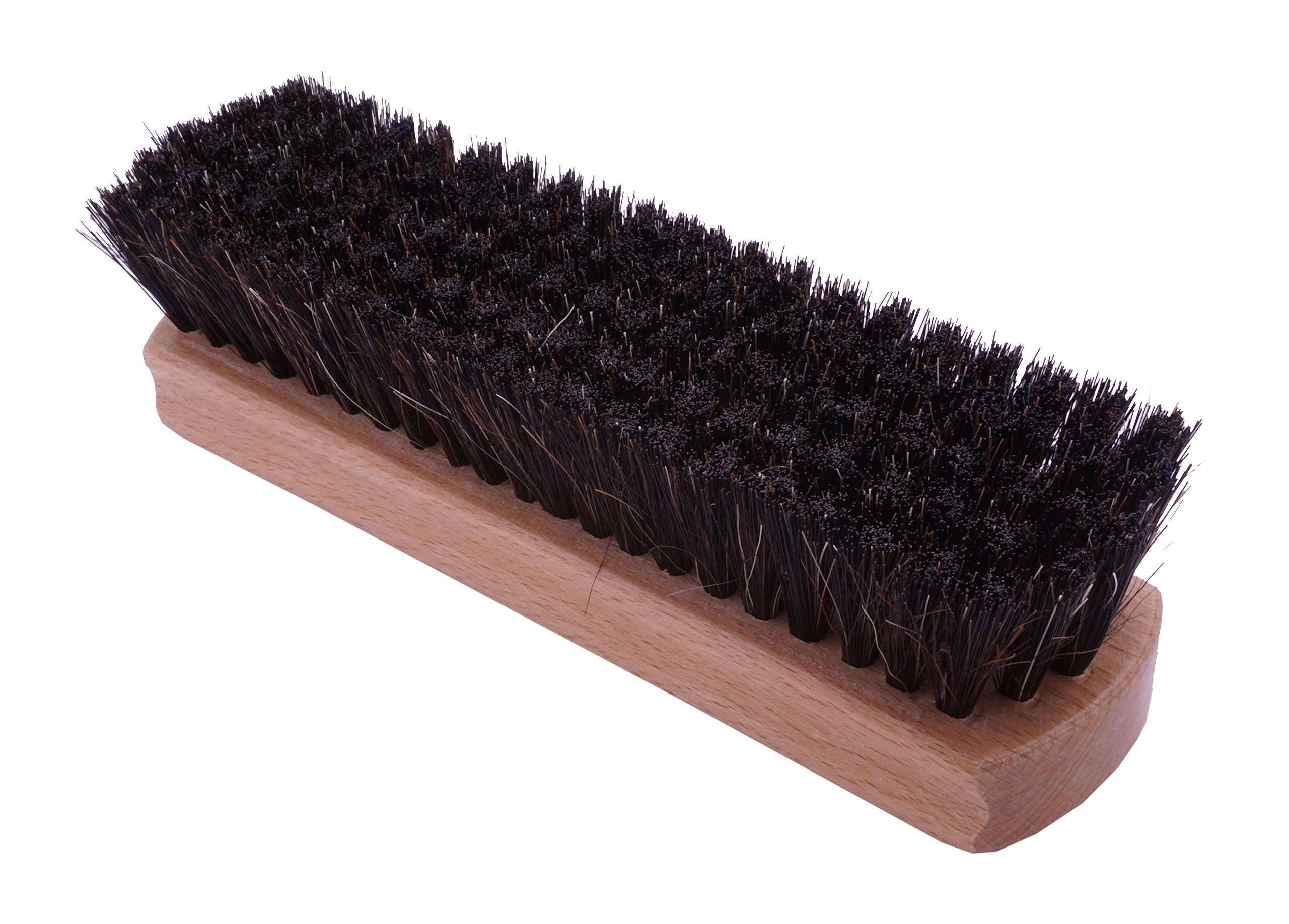 Premium Konex Handcrafted Wooden Shoe Brush - Horsehair & Tampico Bristles for Gentle Cleaning & Polishing - Best for Leather Shoes, Dress Shoes & Boots - Perfect for Home, Office & Travel Shoe Care