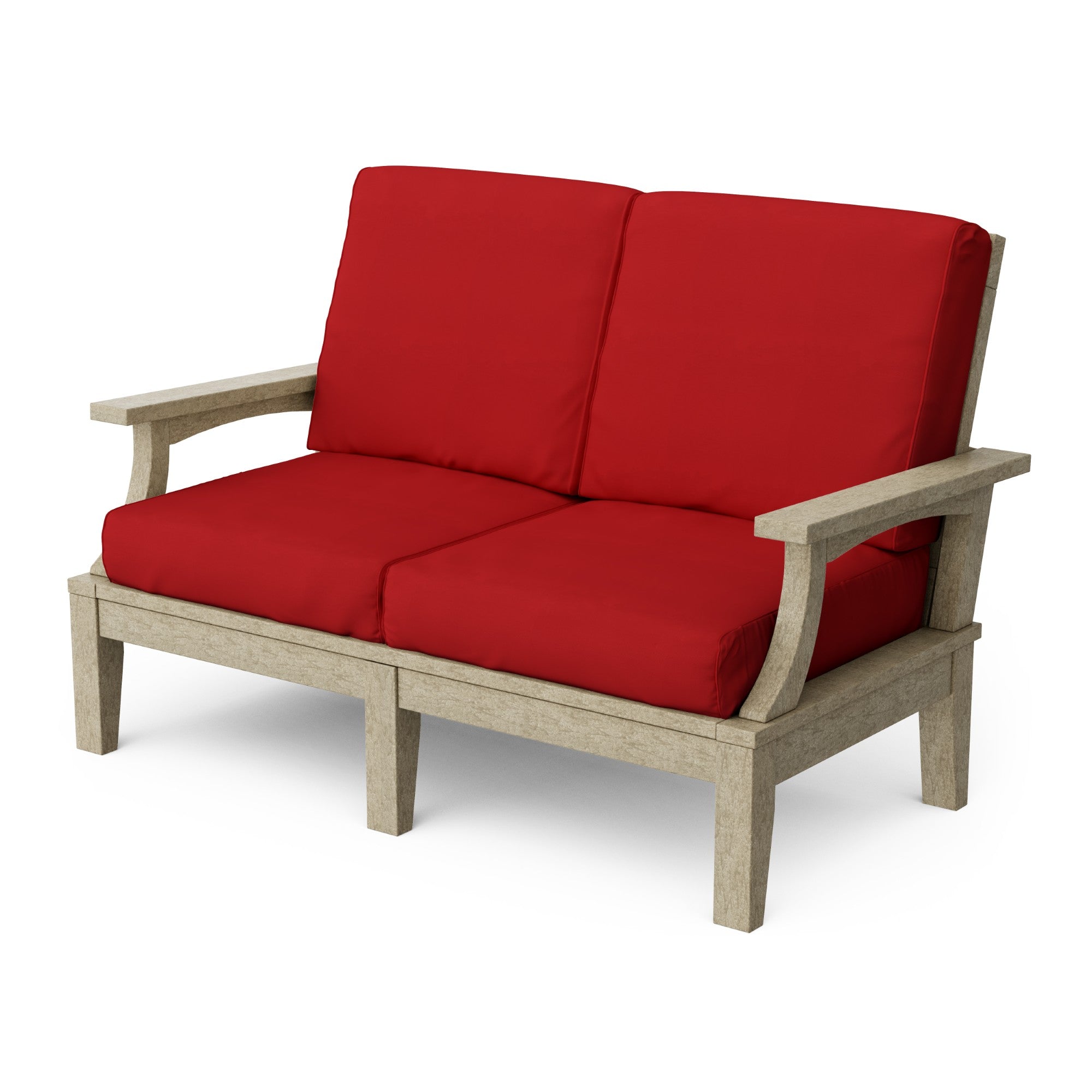 Heritage Deep Seating Love Seat Cushioned Sofa - Outdoor Patio Furniture for Garden, Poolside & Backyard Relaxation