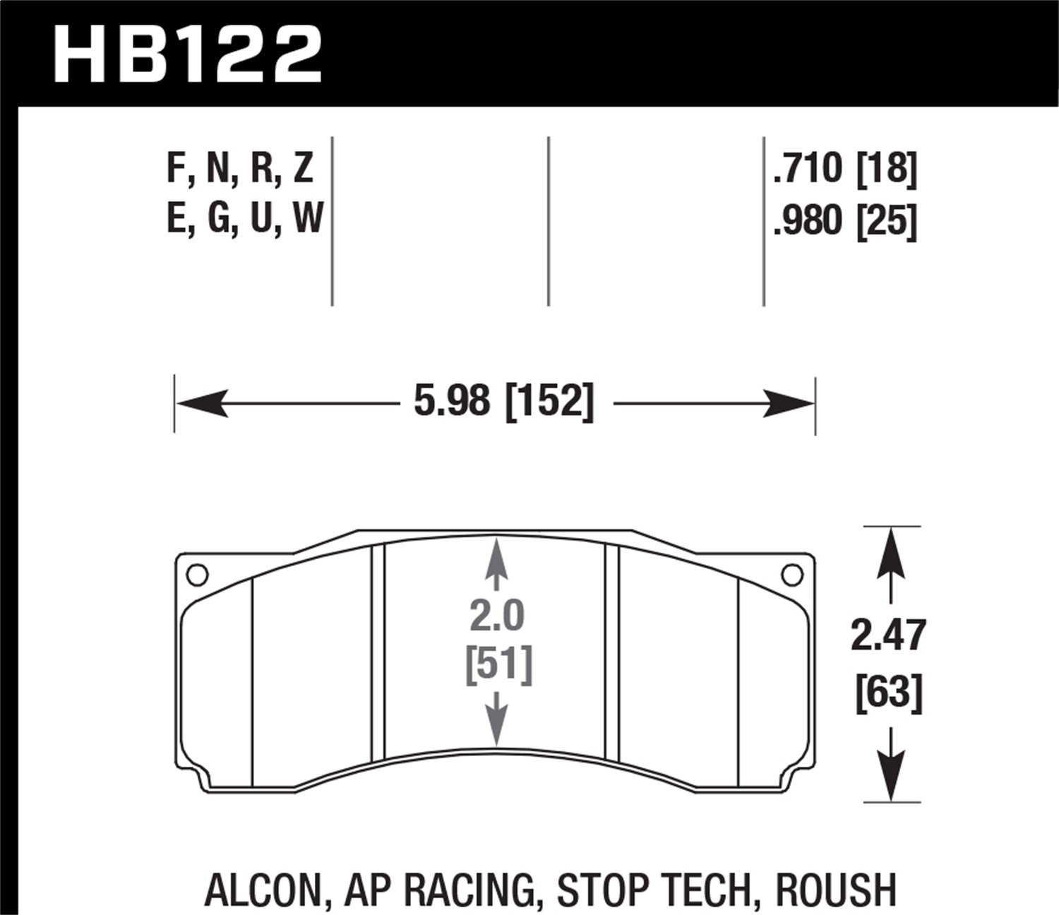 HB122F.710 HPS Performance Street Brake Pads - High-Performance Ceramic Brake Pads for Cars & Trucks | Smooth Stopping Power for Daily Commute & City Driving