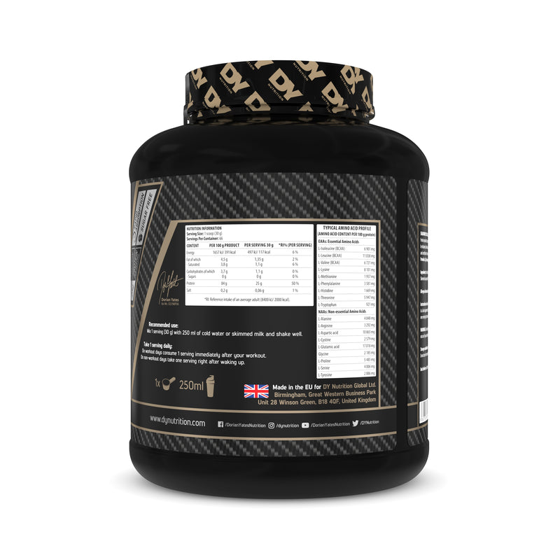 DY Nutrition Shadowhey Whey Protein Isolate 2kg (4.4 lbs) - Pistachio Flavor for Muscle Recovery & Post-Workout Nutrition - Ideal for Gym, Fitness & Bodybuilding