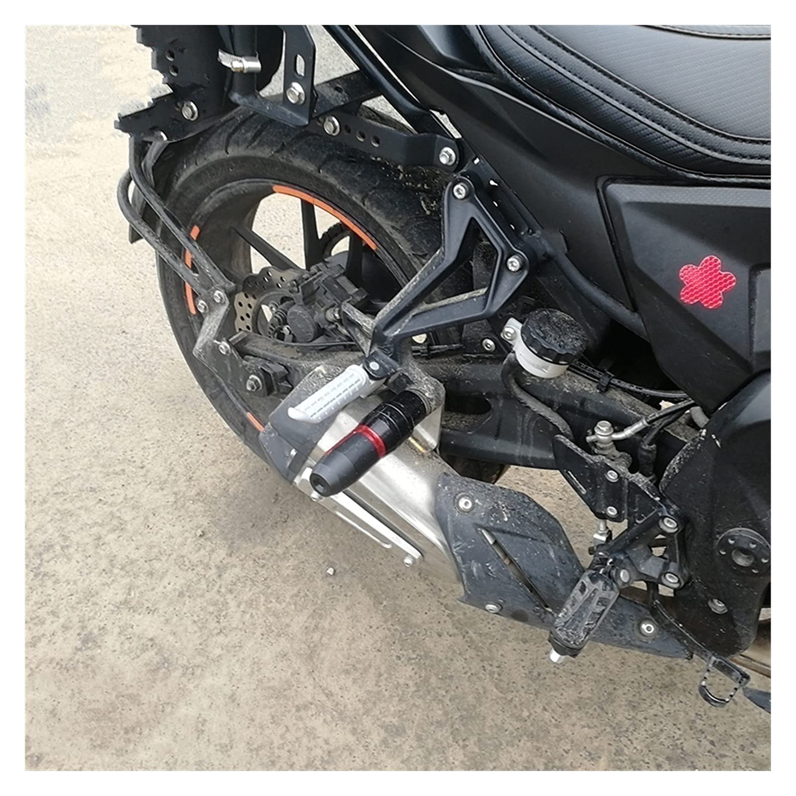 YAMAHA MT03 2010-2020 Motorcycle Frame Sliders - Crash Protection Kit with Logo, Exhaust Protector & Fairing Side Guards (Red) - Perfect for Street Riding, Commuting & Accident Prevention