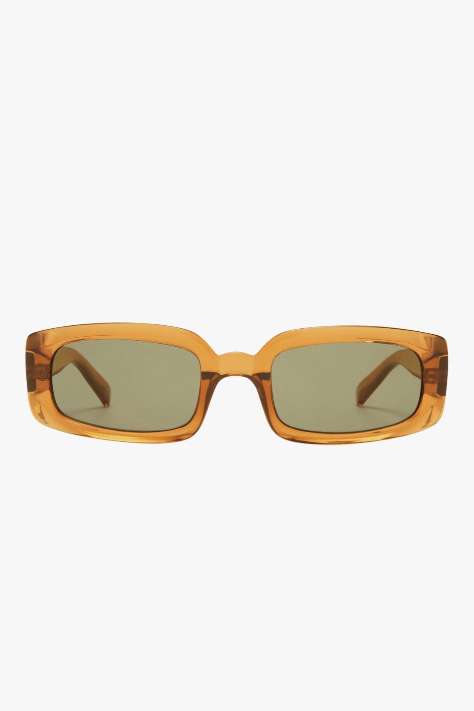 Dynamite Tobacco Rectangle Khaki Mono Lens Sunglasses for Men & Women - Retro Fashion UV Protection Shades for Outdoor Activities, Driving, and Beach Vacations