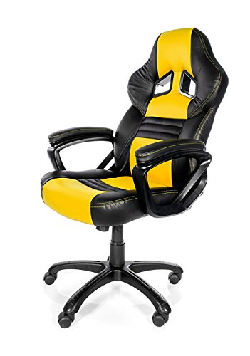 PRO X SERIES 8706 Ergonomic Gaming Chair - Black & Yellow, High Back Racing Style with Lumbar Support - Perfect for PC, Console Gaming & Home Office