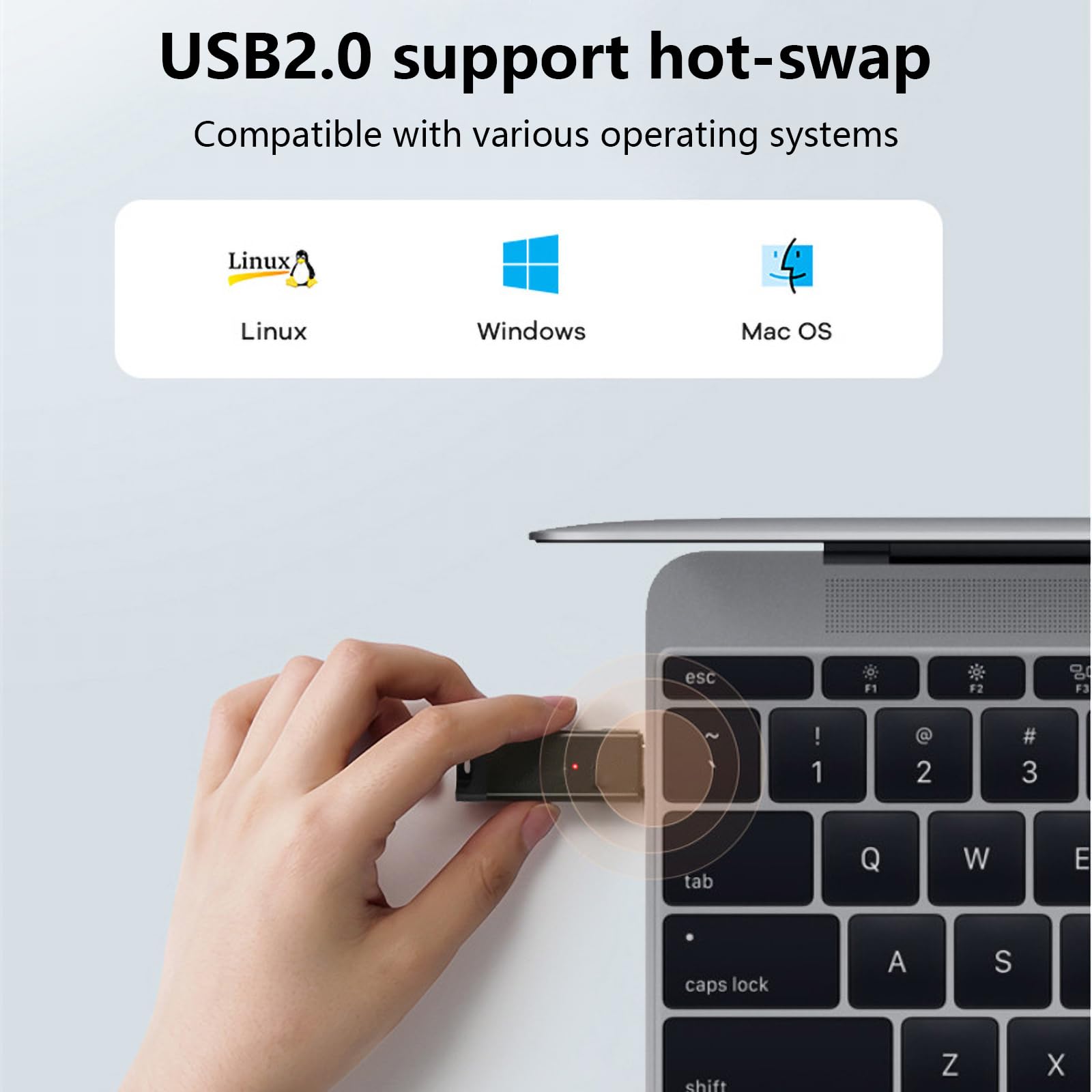 ZYHARUKO USB 3.0高速多功能读卡器 笔记本电脑手机相机SD/TF卡适配器 便携式数据传输工具 适用于摄影、办公、学习场景