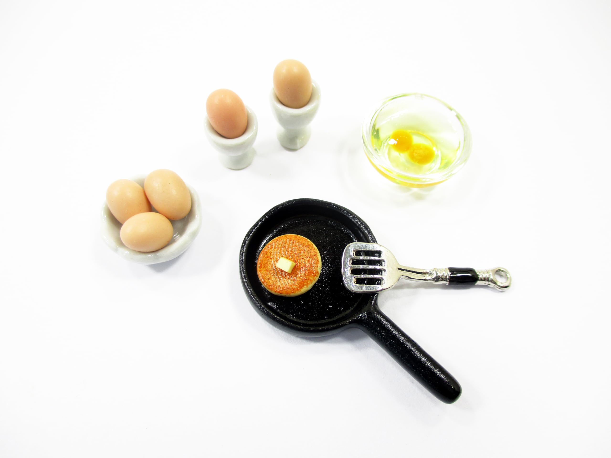 Miniature Pancake Breakfast Set - 16215 Tiny Dollhouse Kitchen Accessories for DIY & Collectors | Perfect for Dollhouse Scenes, Miniature Displays & Craft Projects