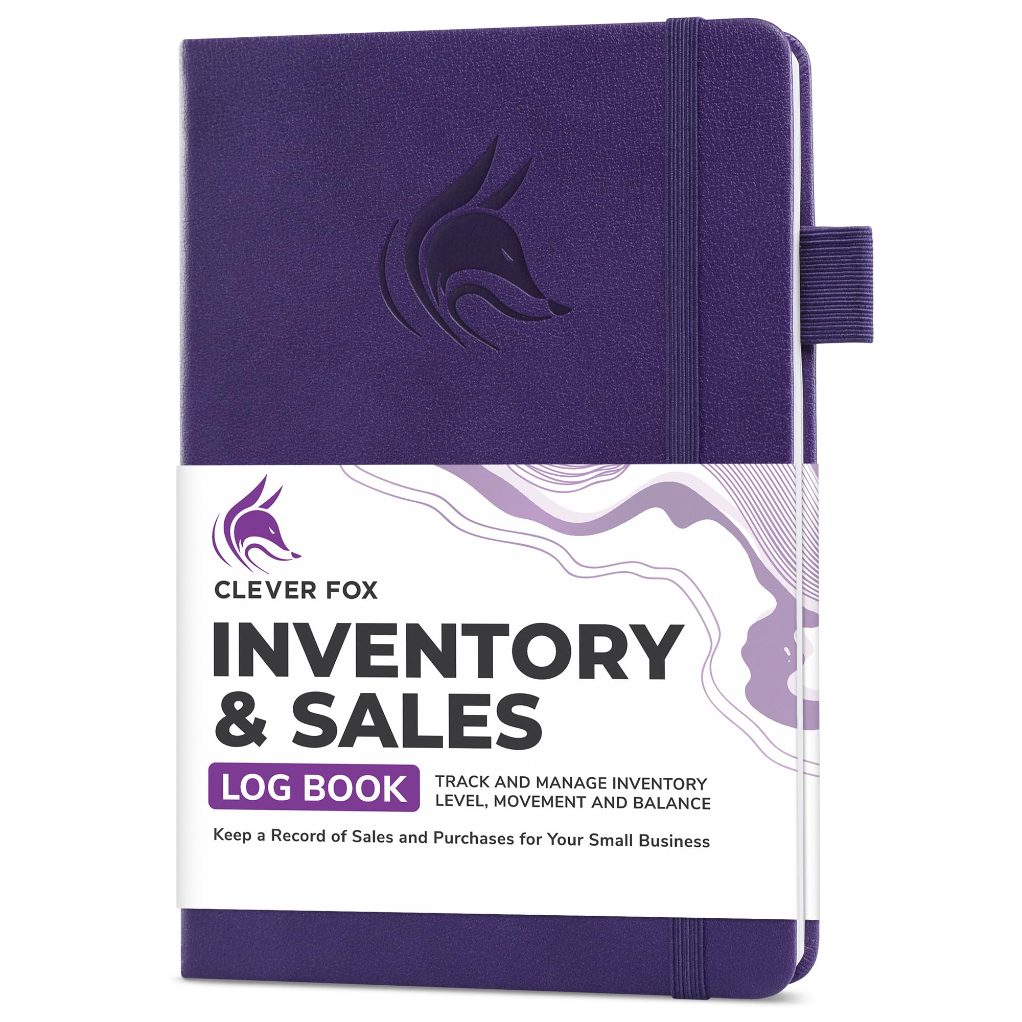 Clever Fox Small Business Inventory & Sales Log Book - Undated Hardcover A5 Purple Ledger Notebook for Tracking Purchases, Orders & Reorders | Perfect for Retail Stores, E-commerce Sellers & Wholesale Businesses