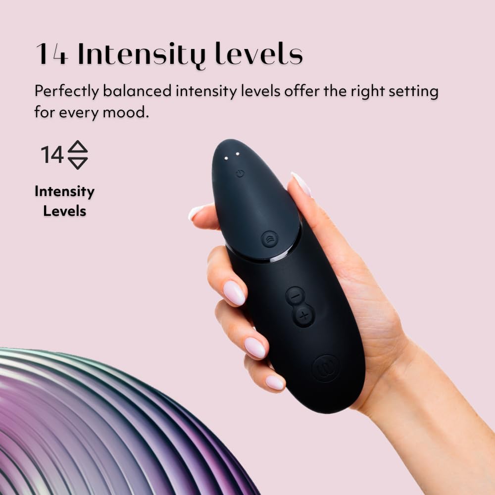 Womanizer Next Clitoral Stimulator – 3D Pleasure Air Technology – Suction Vibrator for Women & Couples – 14 Vibration Modes – Waterproof & Rechargeable – Black – Perfect for Solo Play & Couples Intimacy