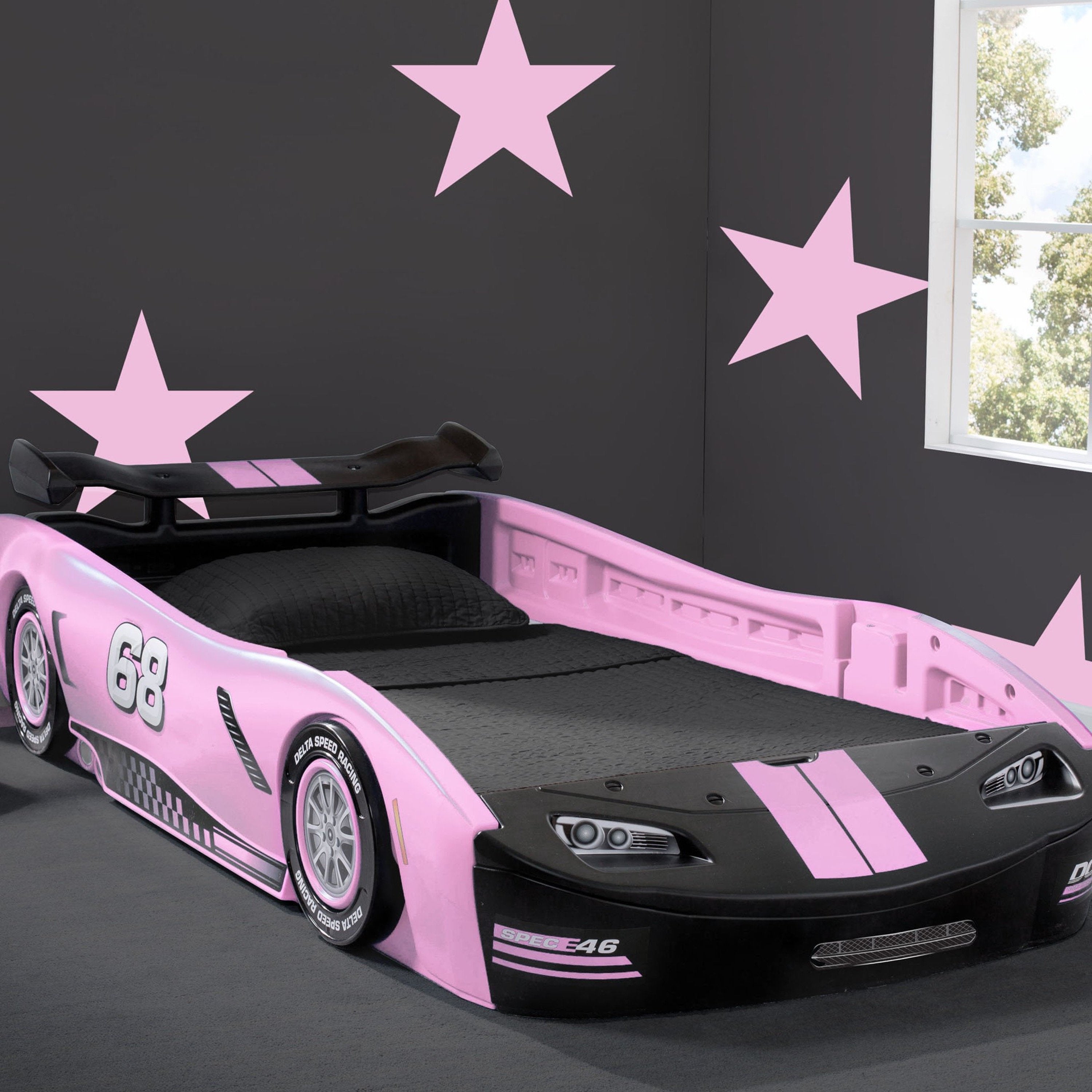 Turbo Race Car Twin Bed for Kids - High-Speed Design Themed Bedroom Furniture for Boys & Girls - Perfect for Racing Enthusiasts' Bedrooms and Playrooms