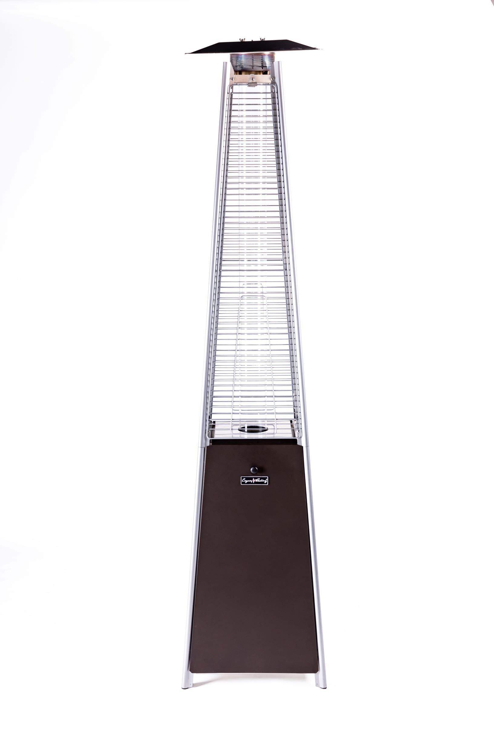 Premium Bronze Quartz Glass Tube Patio Heater in Mocha - Outdoor Heating Solution for Backyard, Deck, and Garden Gatherings