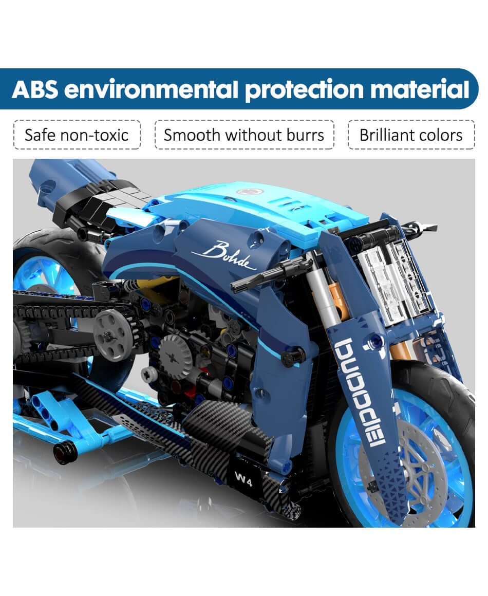 KBOX 10217 Bugatti Diavel Motorcycle Model - 1:12 Scale Die-Cast Replica with Display Stand - Perfect for Collectors, Gifts, and Home/Office Decoration