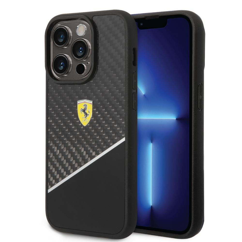 Ferrari Carbon Fiber Case for iPhone 14 - Premium Protective Cover with Stylish Design - Perfect for Racing Fans & Daily Use
