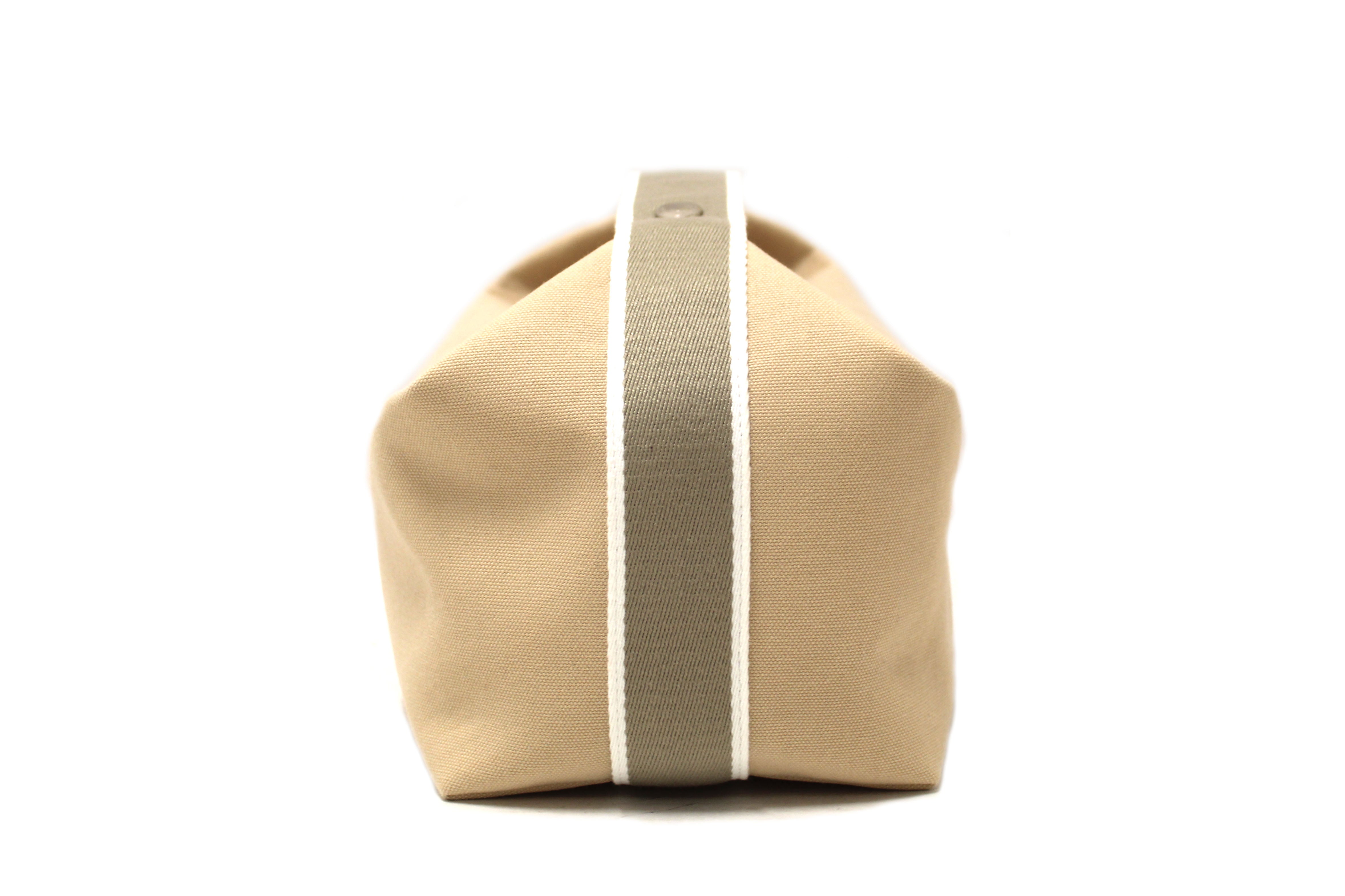 Authentic Hermes Beige Wool Large Bride A Brac H Natte Pouch - Luxury Designer Clutch Bag for Women, Perfect for Evening Events, Parties & Special Occasions