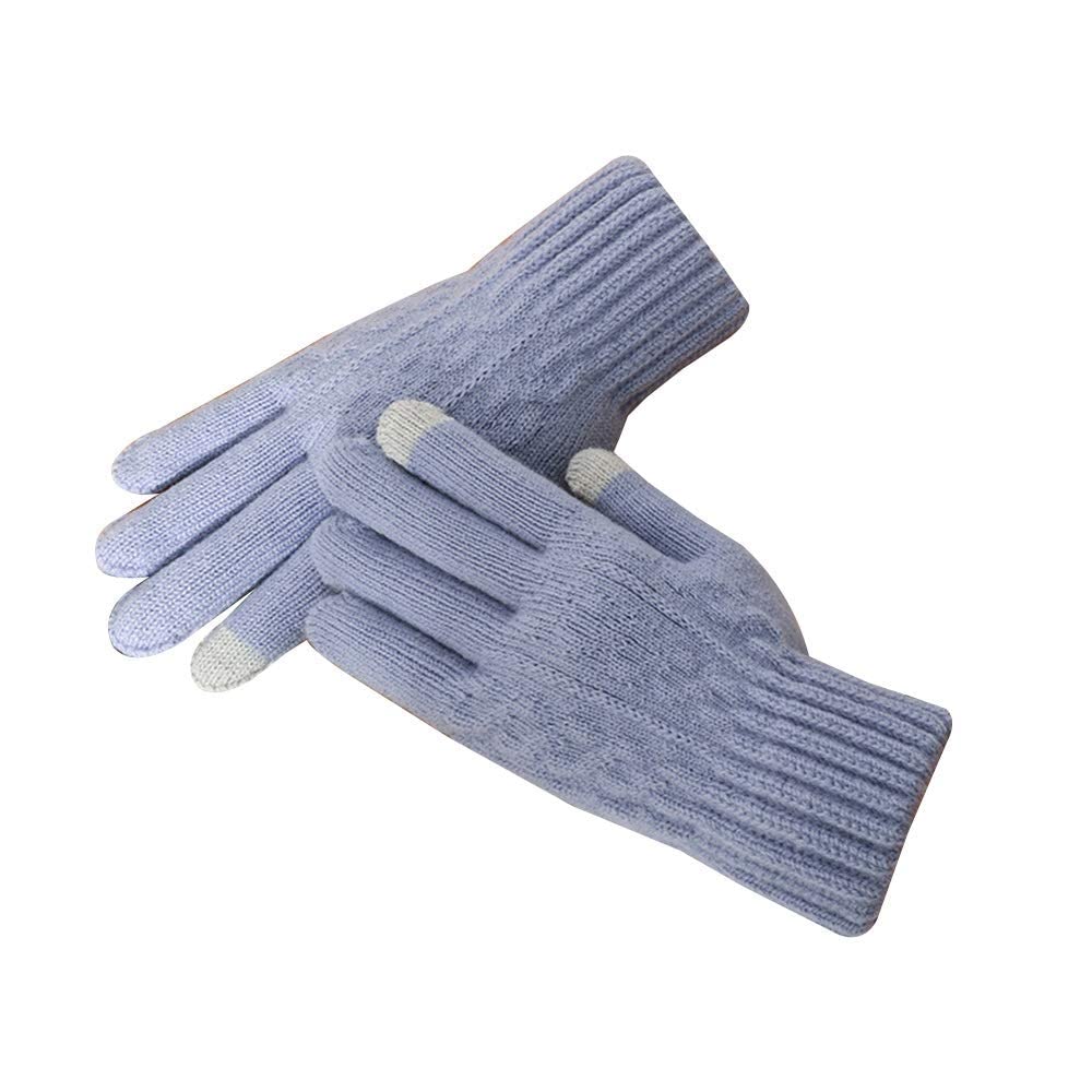 Women's Winter Knitted Touchscreen Gloves - Warm Velvet Cycling for Outdoor