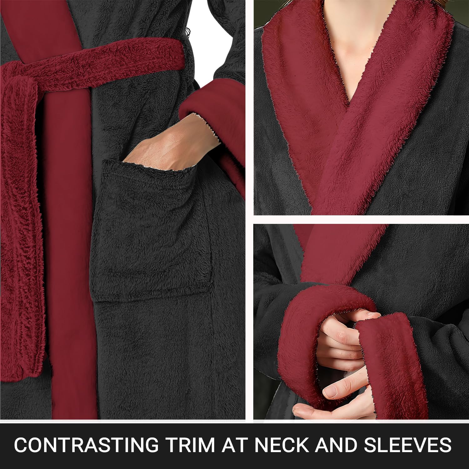 Luxury Fleece Robe for Women - Soft Plush Bathrobe Perfect as Birthday, Anniversary, Mother's Day & Christmas Gifts for Wife from Husband - Ideal for Spa Days, Relaxing at Home & Cozy Winter Mornings
