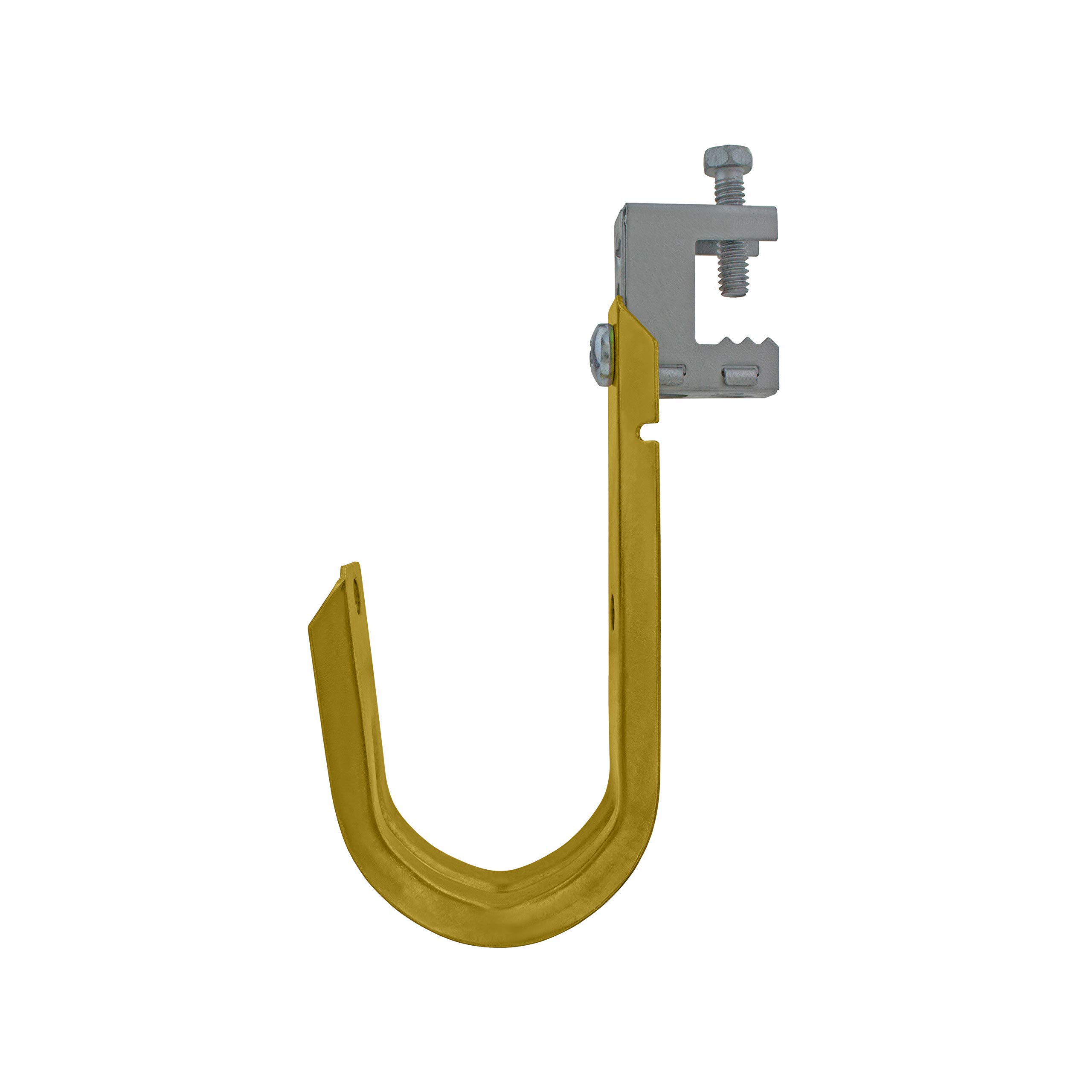 2 Inch Heavy Duty Metal Cable & Wire Support J-Hook Hangers with Beam Clamp - 25 Pack for Secure Cable Management in Commercial & Industrial Settings