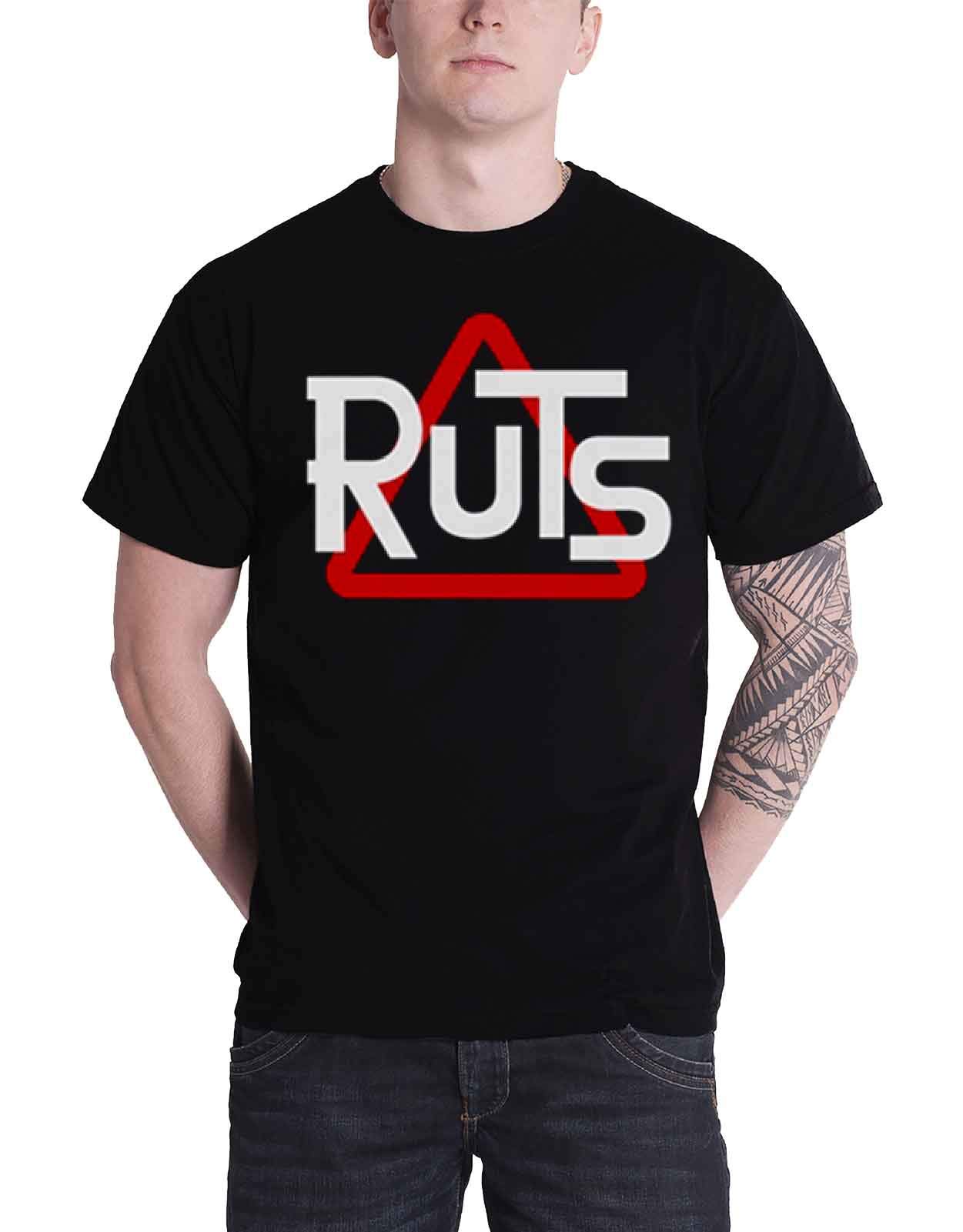 Official The Ruts Band Logo Men's Black T-Shirt Size S - Punk Rock Music Merchandise for Concerts & Casual Wear