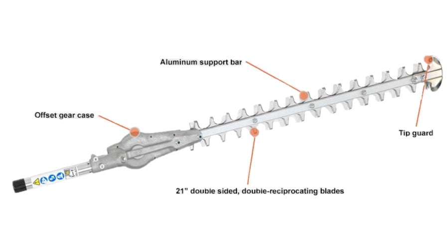 Echo Mid Reach Hedge Trimmer Attachment 99944200640 - Professional Landscaping Tool for Shrubs & Bushes - Perfect for Garden Maintenance and Yard Work