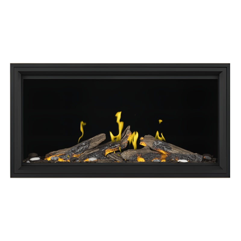 Napoleon 50-Inch Direct Vent Linear Gas Fireplace with Luminous Logs - Modern Tall Vector Design for Living Room, Bedroom, or Office Heating