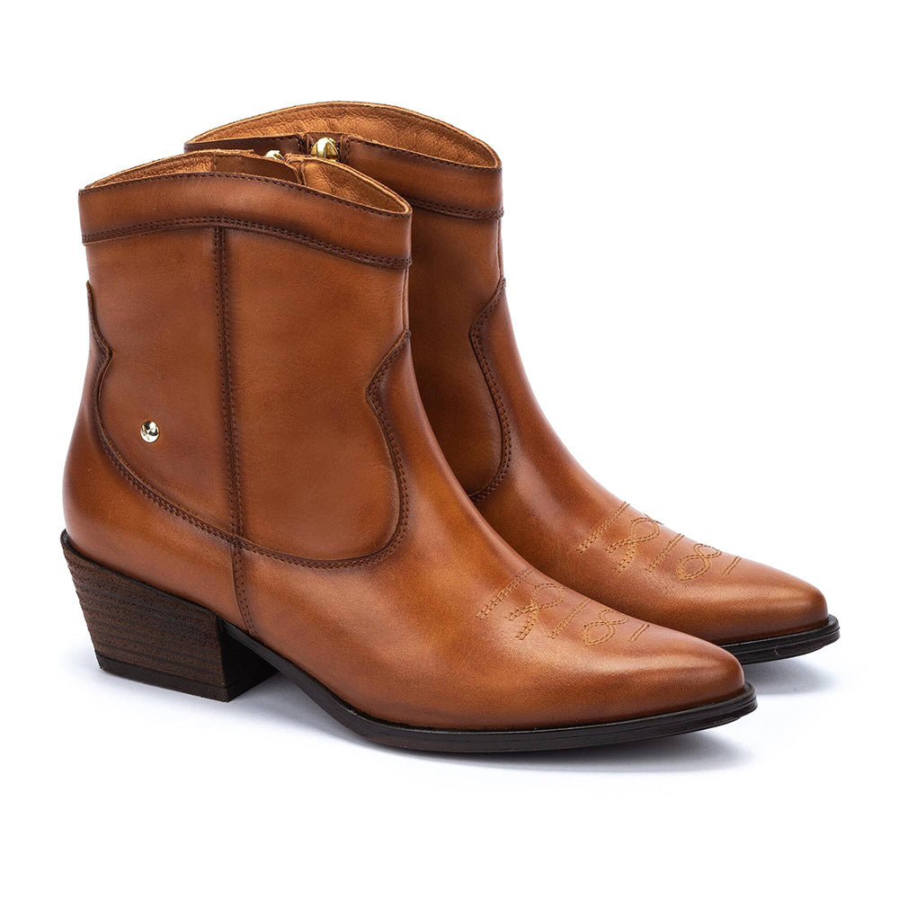 Pikolinos Vergel Western Boots for Women - Genuine Leather Cowboy Boots with Comfortable Fit - Perfect for Country Rides, Rodeos & Western Fashion